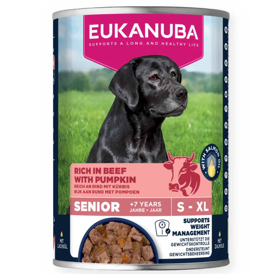 EUKANUBA Life Care Senior Rich in beef with pumpkin - vlhké krmivo pro psy - 400g - foto 1