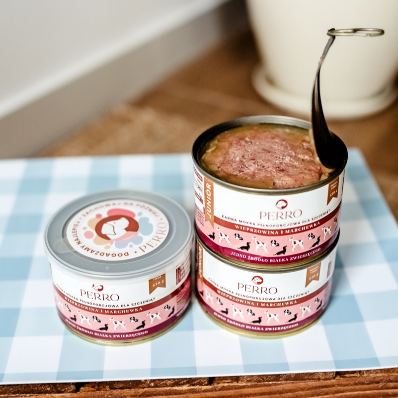 PERRO Junior Pork with carrot - mokré krmivo pro psy - 850g - foto 2