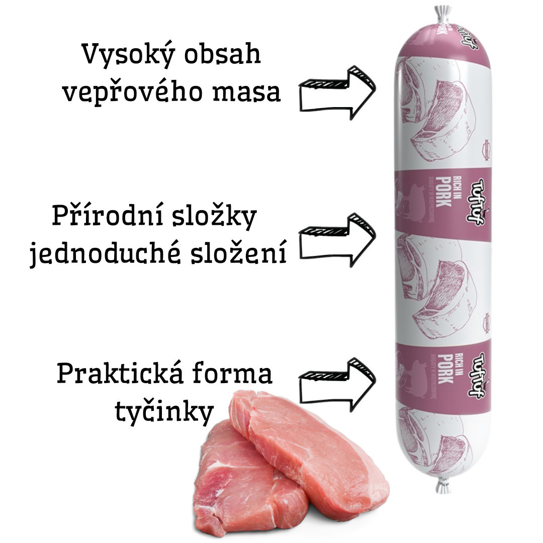 TUF TUF Pork bar - vlhké krmivo pro psy - 900g - foto 2