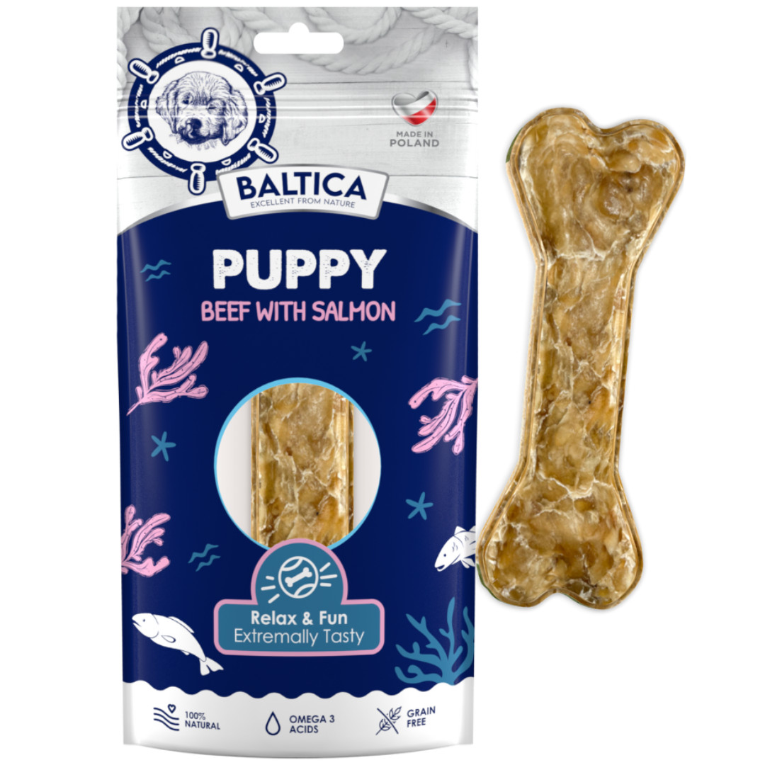 BALTICA Puppy Beef with salmon - žvýkací pamlsek pro psa - 1 - foto 1