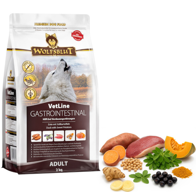 WOLFSBLUT VetLine Gastrointestinal Duck - suché krmivo pro psy - 2kg - foto 6