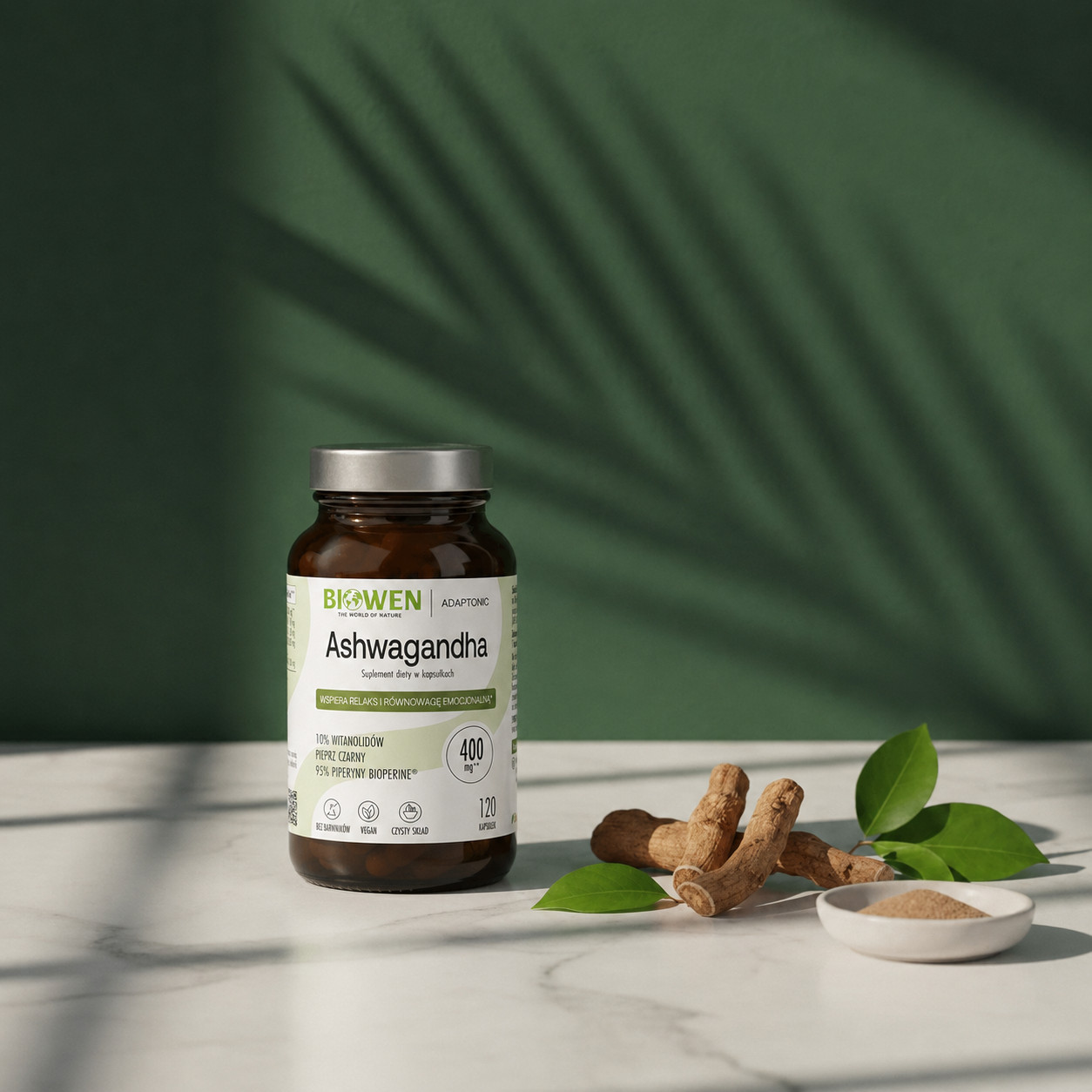 BIOWEN Ashwagandha – doplněk stravy pro lidi – 120 kapslí - foto 4