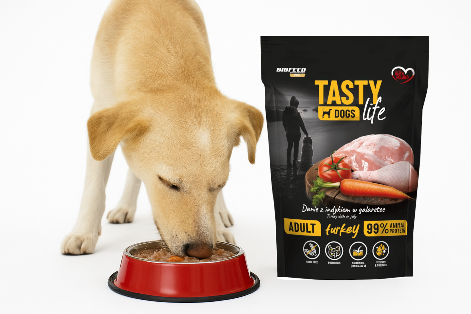 BIOFEED Tasty Dogs Life Turkey - vlhké krmivo pro psy - 500g - foto 5