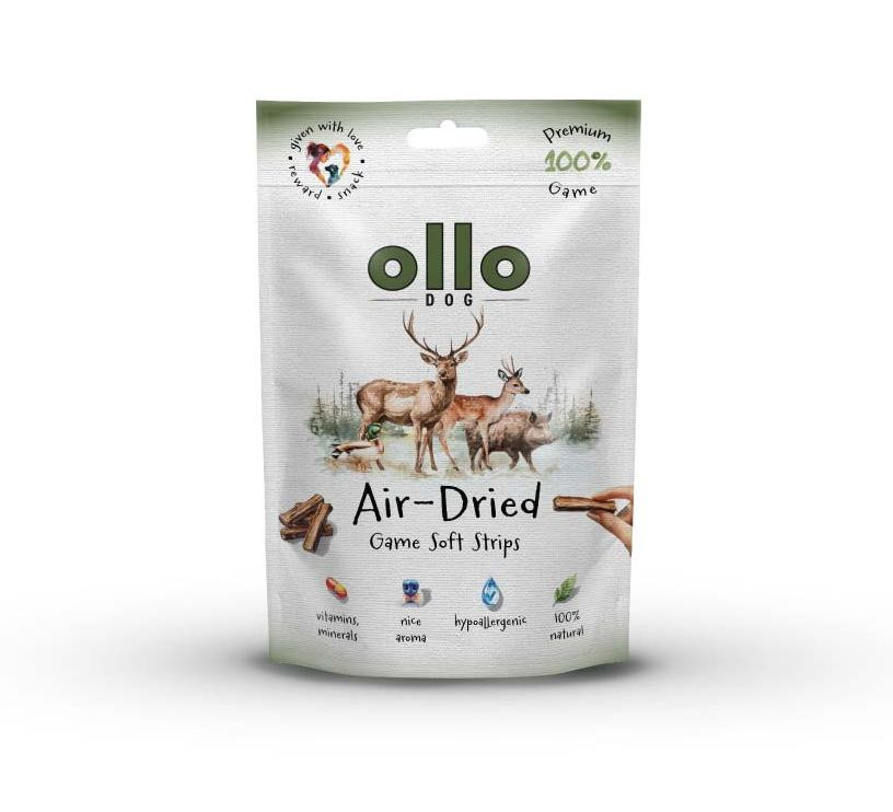 OLLO Air-Dried Game strips - pamlsek pro psa - 80g - foto 1