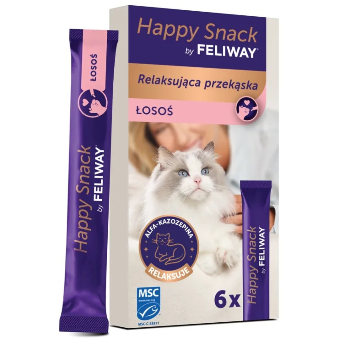 CEVA Feliway Happy snack Salmon - pamlsek pro kočky - 6x15g - foto 1