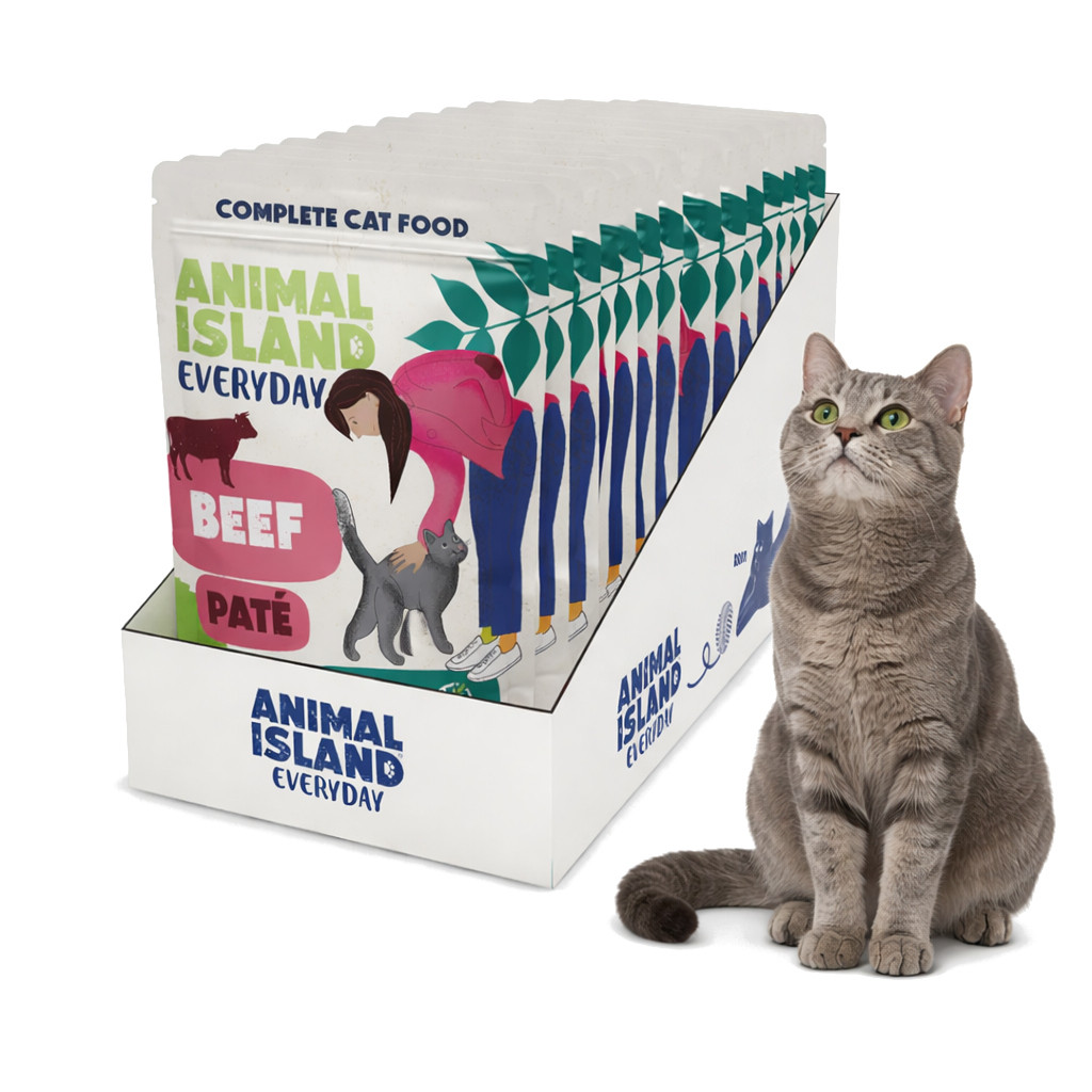 ANIMAL ISLAND Pate Beef - mokré krmivo pro kočky - 12x100g - foto 2