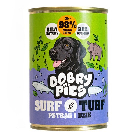 DOBRÝ PES Surf & Turf MIX 4 příchutí – mokré krmivo pro psy – 4×400 g - foto 5