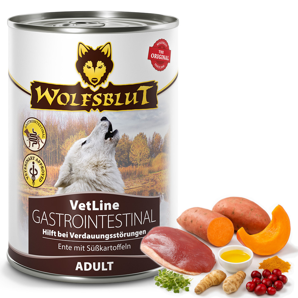 WOLFSBLUT VetLine Gastrointestinal Duck - vlhké krmivo pro psy - 12x395g - foto 3