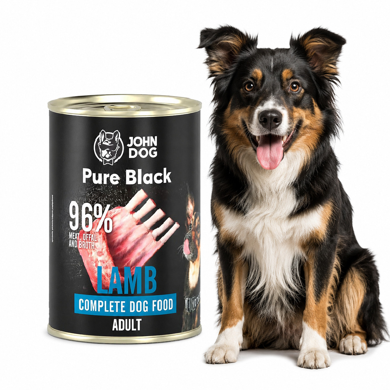 JOHN DOG Pure Black Mono Lamb - vlhké krmivo pro psy - 400g - foto 3