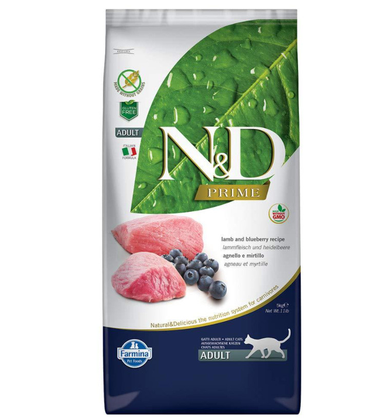 FARMINA N&D Prime Lamb & Blueberry Adult suché krmivo pro kočky - 5kg - foto 2