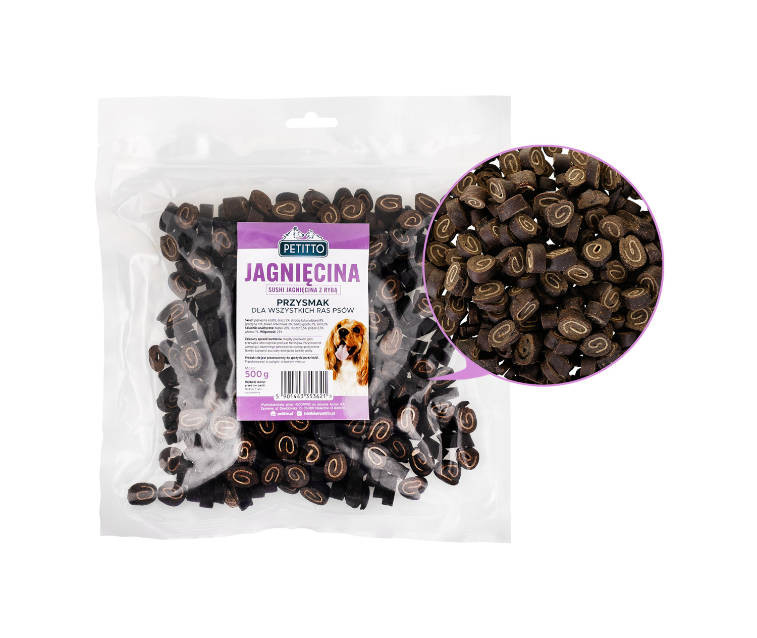 PETITTO Sushi Lamb with fish - pamlsek pro psa - 500g - foto 1