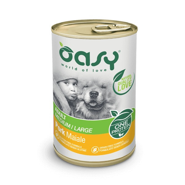 OASY One Protein Adult Medium/Large Mono Pork - vlhké krmivo pro psy - 400g - foto 1