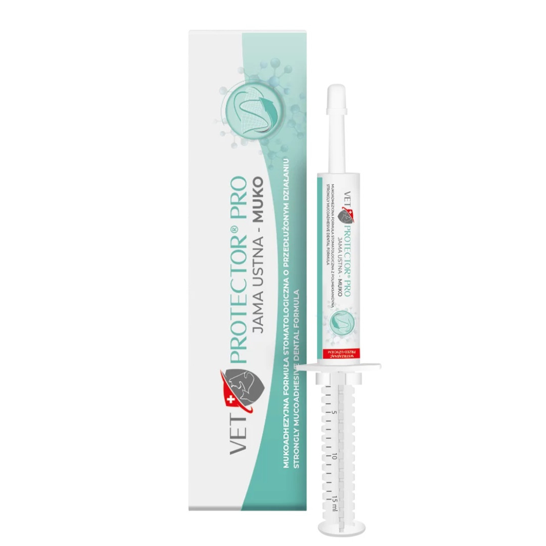 JM SANTE Vet Protector Pro Muko - stomatologický ochranný gel pro psy a kočky – 15 ml - foto 1