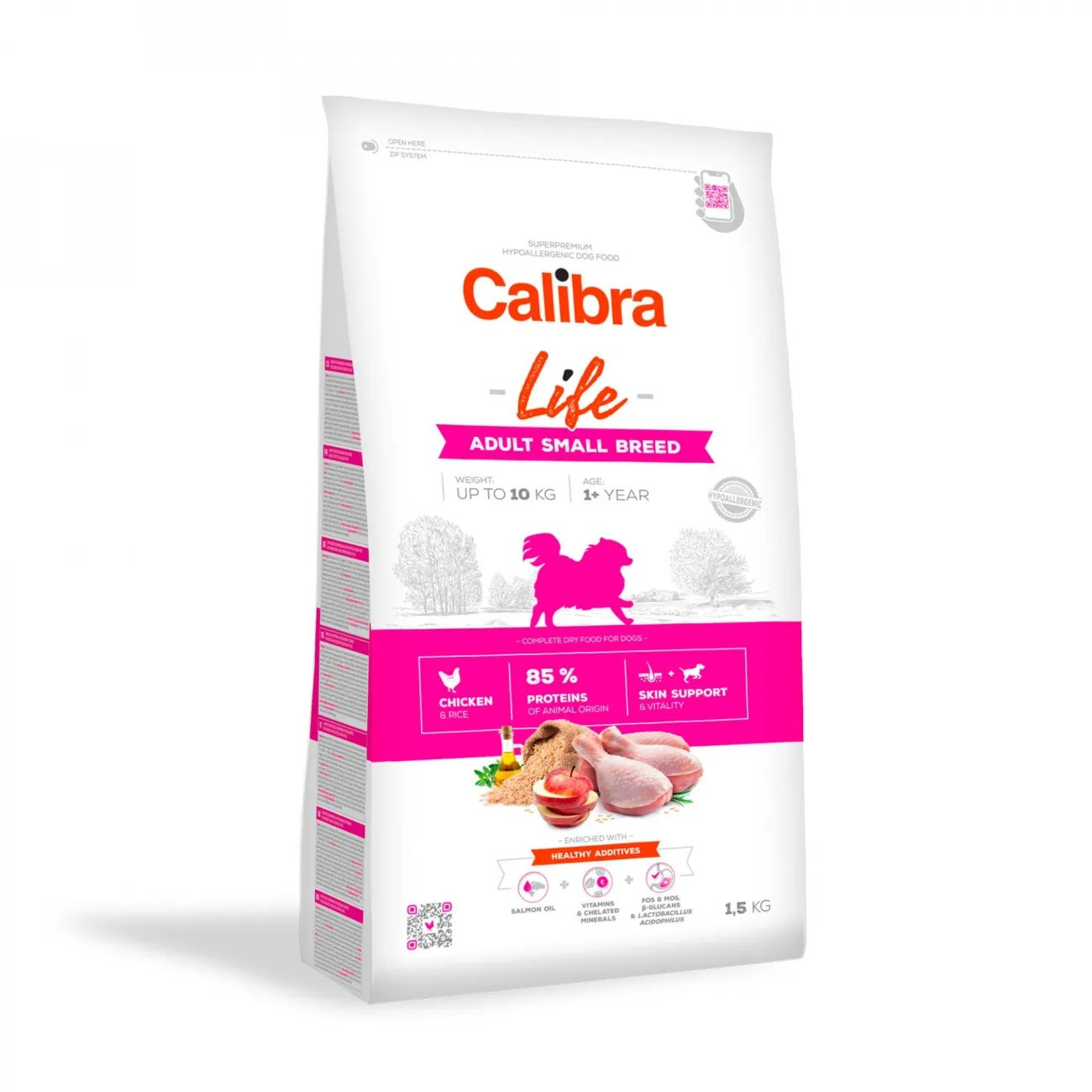 CALIBRA Dog Life Adult Small Breed Chicken - suché krmivo pro psy - 1,5kg - foto 1