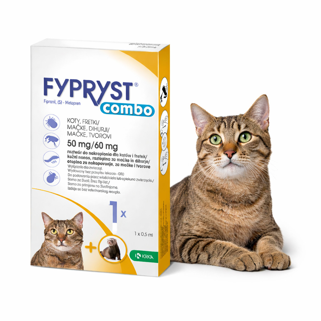 FYPRYST Combo 50/60mg - kapky proti blechám a klíšťatům pro kočky – 1x0.5ml - foto 3