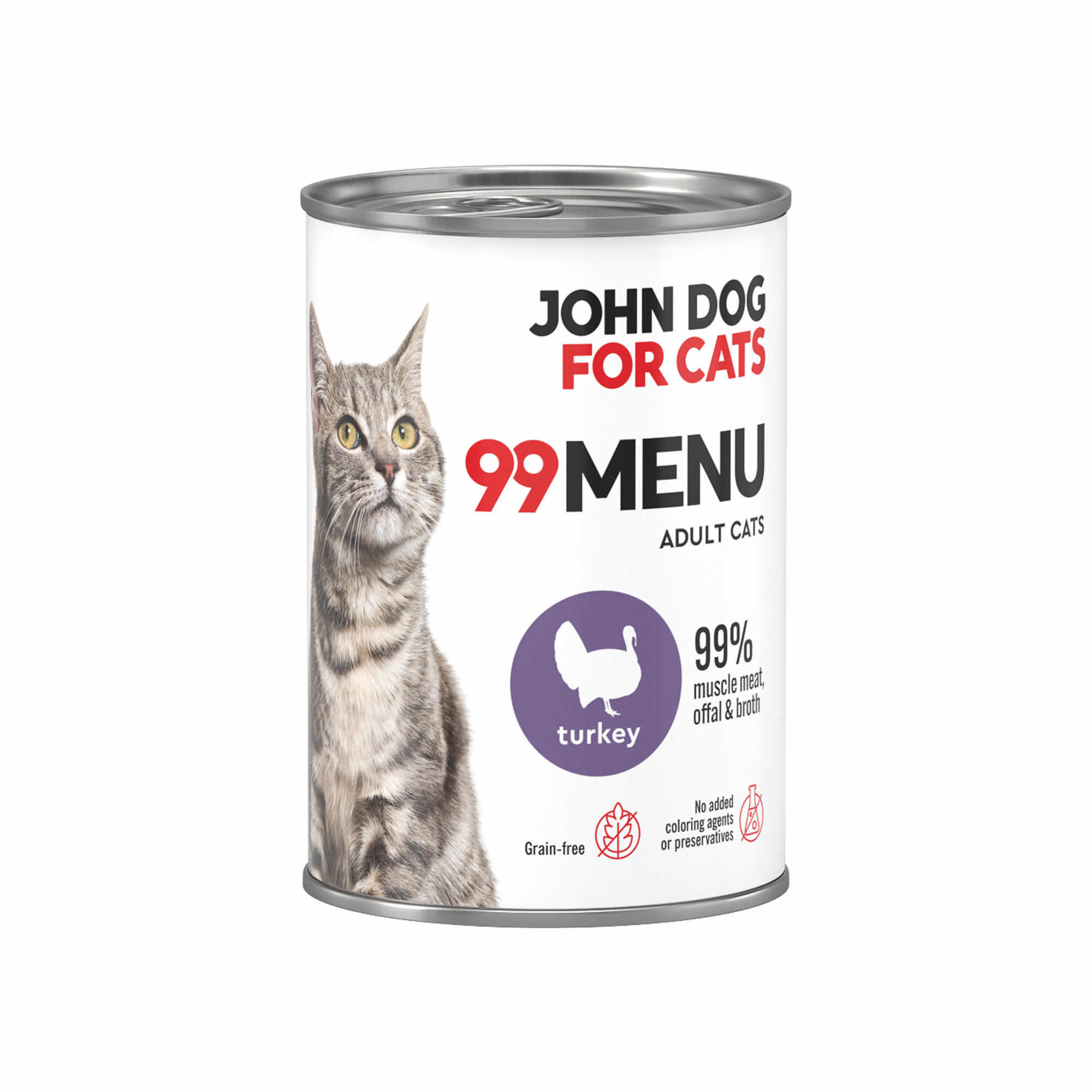 JOHN DOG 99 Menu Turkey - mokré krmivo pro kočky - 400g - foto 1