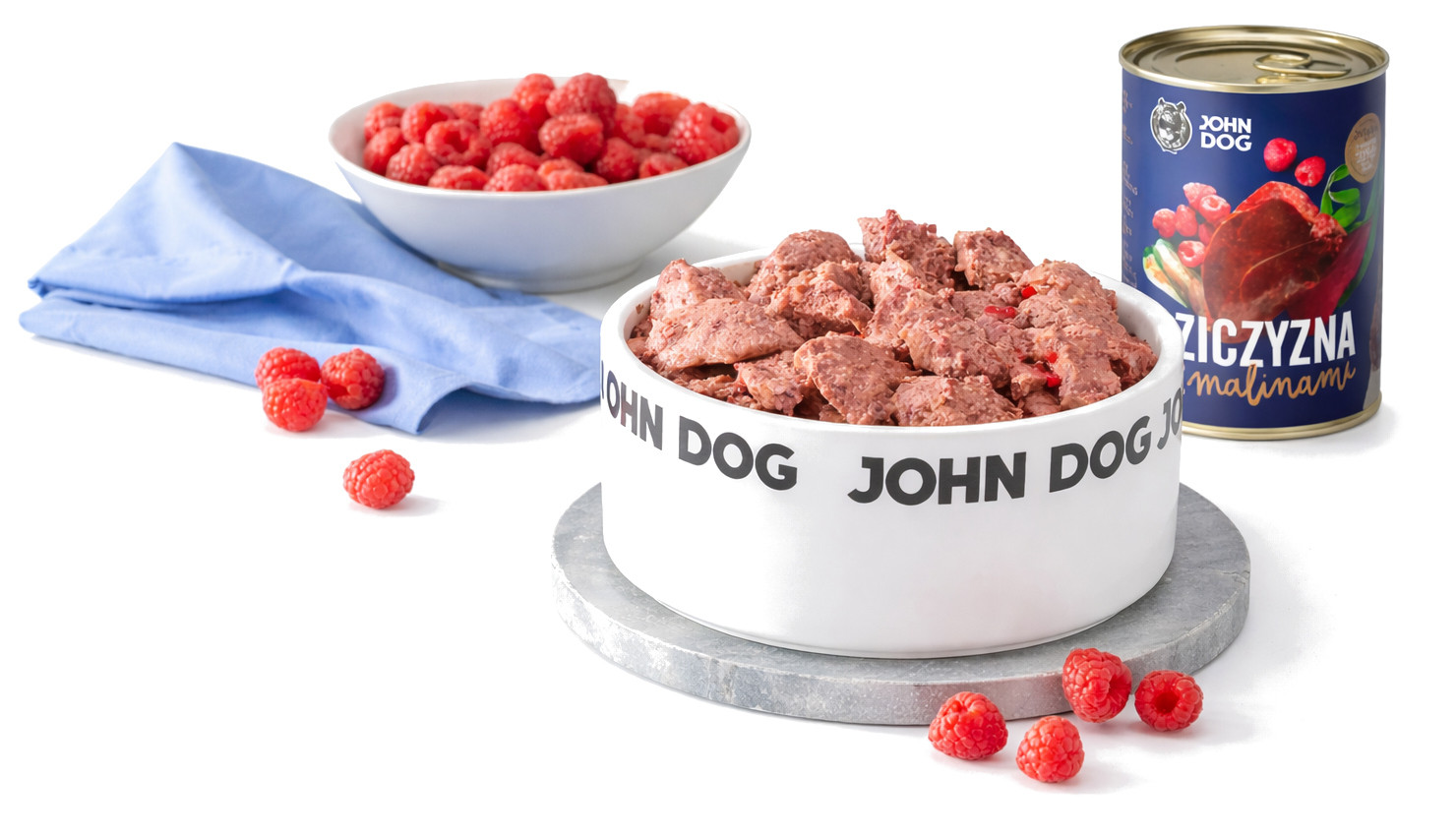 JOHN DOG Berry Line Adult Game with raspberries - vlhké krmivo pro psy - 400g - foto 1