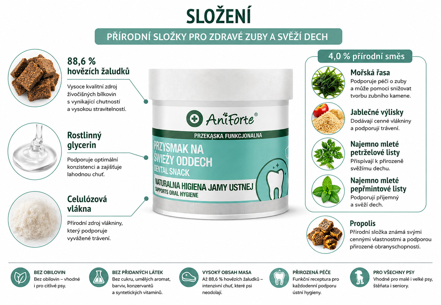 ANIFORTE Dental snack - pamlsek pro psa - 50g - foto 2