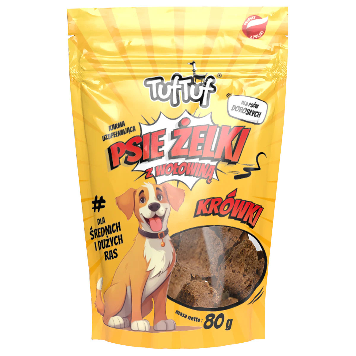 TUF TUF Psie żelki - beef fudge - pamlsek pro psa - 80g - foto 3