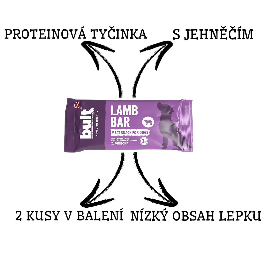 BULT Bar Proteinová tyčinka MIX 4 příchutí – pochoutka pro psy – 4x75g - foto 2