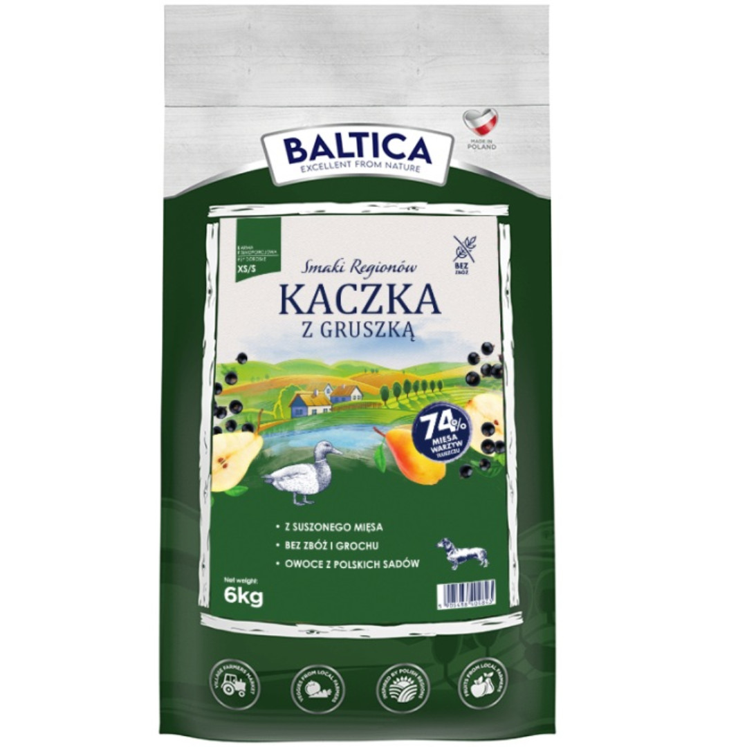 BALTICA Smaki regionów Small breeds Duck with pear - suché krmivo pro psy - 6kg - foto 1
