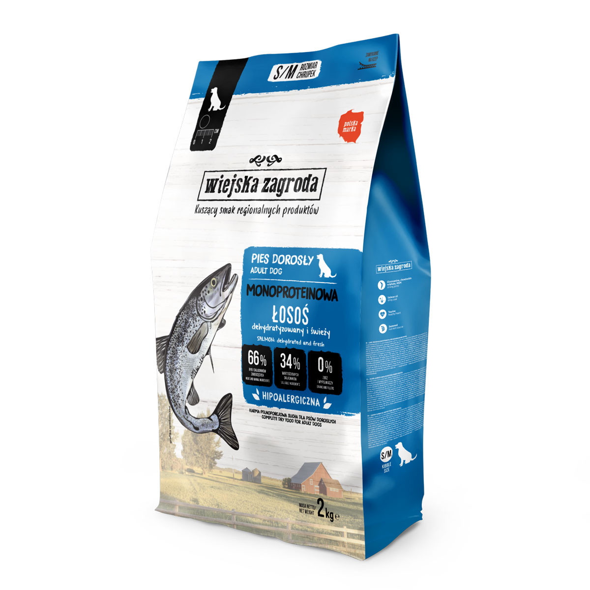 WIEJSKA ZAGRODA Monoprotein Salmon - suché krmivo pro psy - 2kg - foto 1
