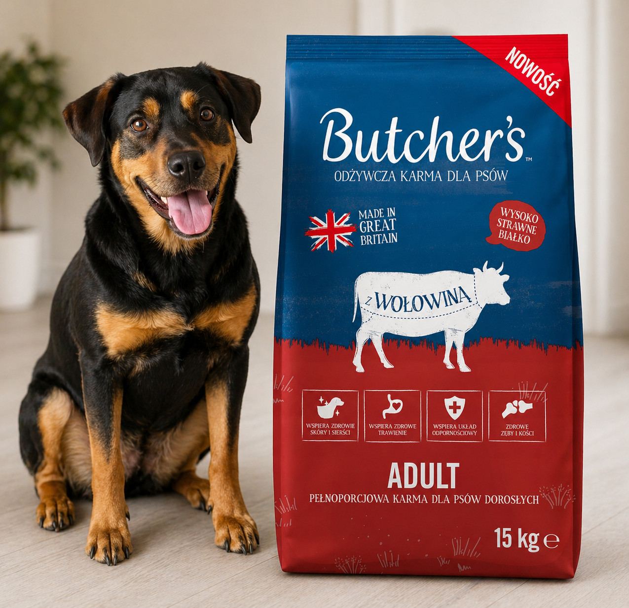 BUTCHER'S Original Beef - suché krmivo pro psy - 15kg - foto 4