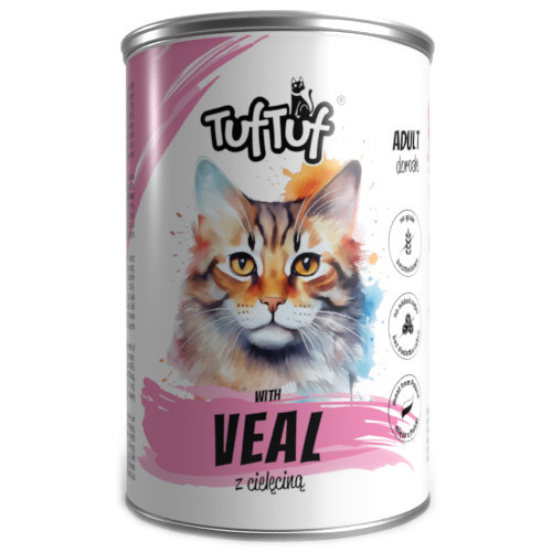Tuf Tuf Mielonka Mix 3 příchutě - vlhké krmivo pro kočky - 24x400g - foto 2