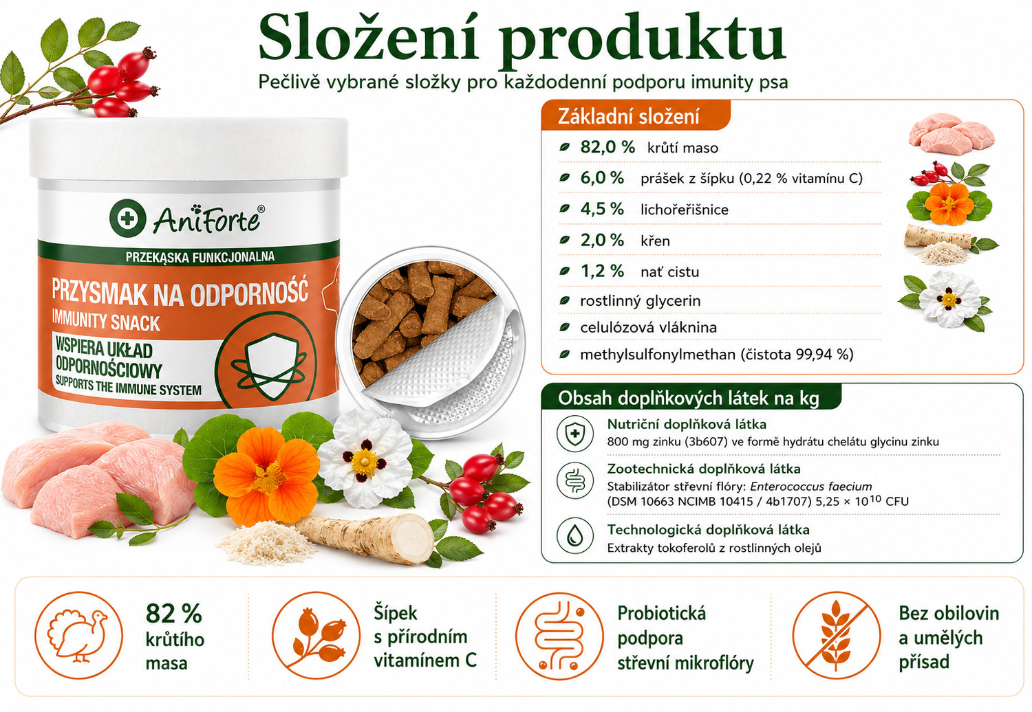 ANIFORTE Immunity snack - pamlsek pro psa - 50g - foto 2