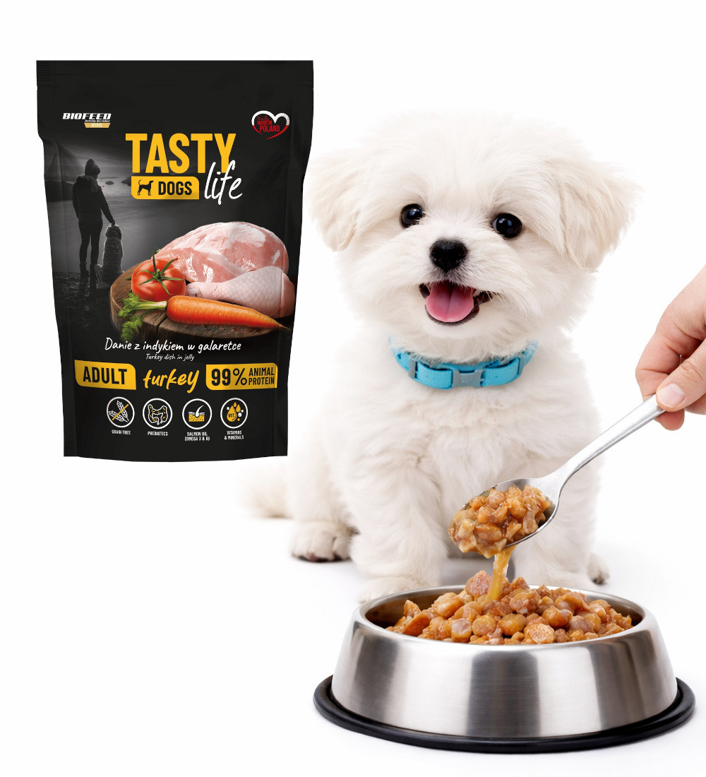 BIOFEED Tasty Dogs Life Turkey - vlhké krmivo pro psy - 150g - foto 4