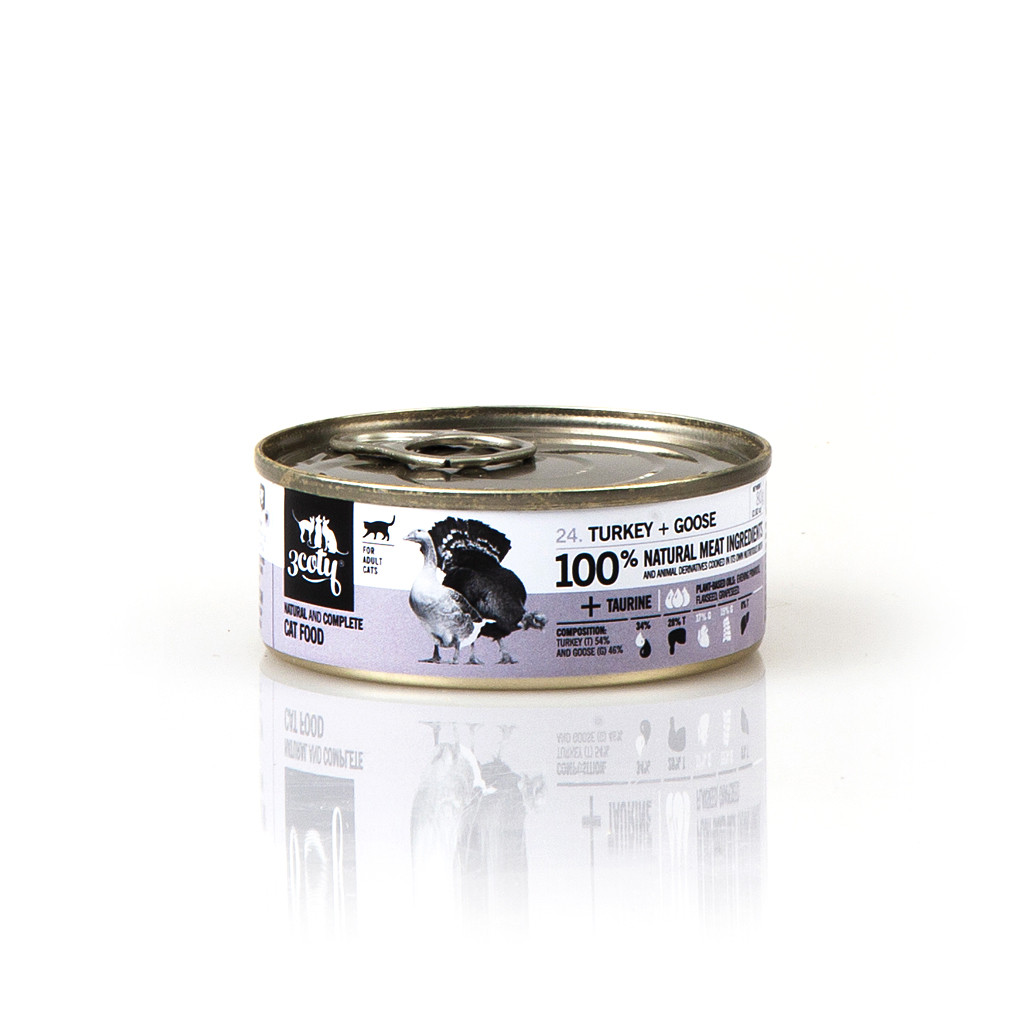 3COTY Turkey with goose - mokré krmivo pro kočky - 80g - foto 1