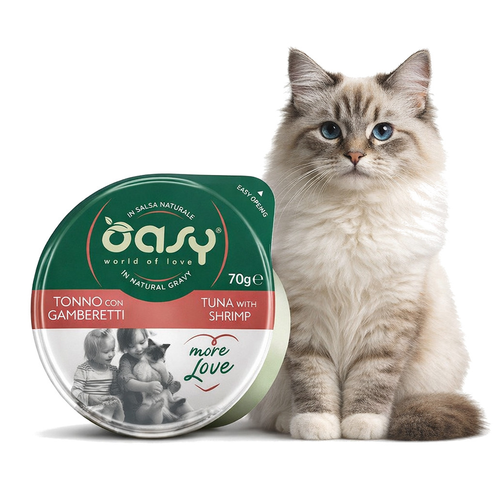 OASY More Love Tuna with shrimp - mokré krmivo pro kočky - 70g - foto 2