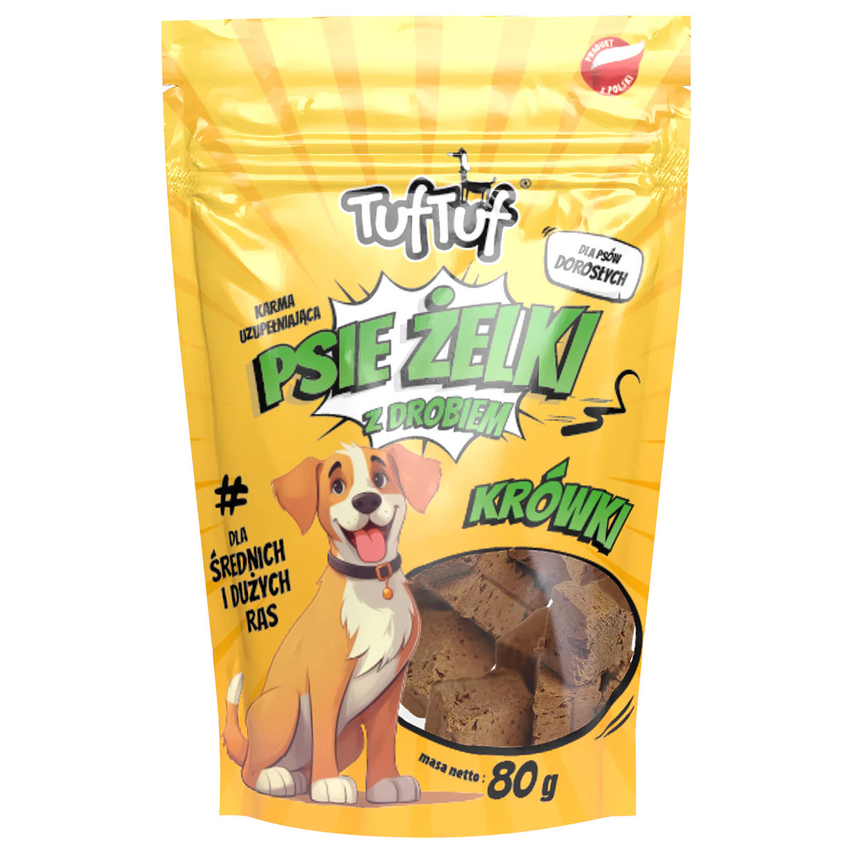 TUF TUF Dog Jelly - fudge MIX 3 příchutě - pamlsek pro psy - 12x80g - foto 3
