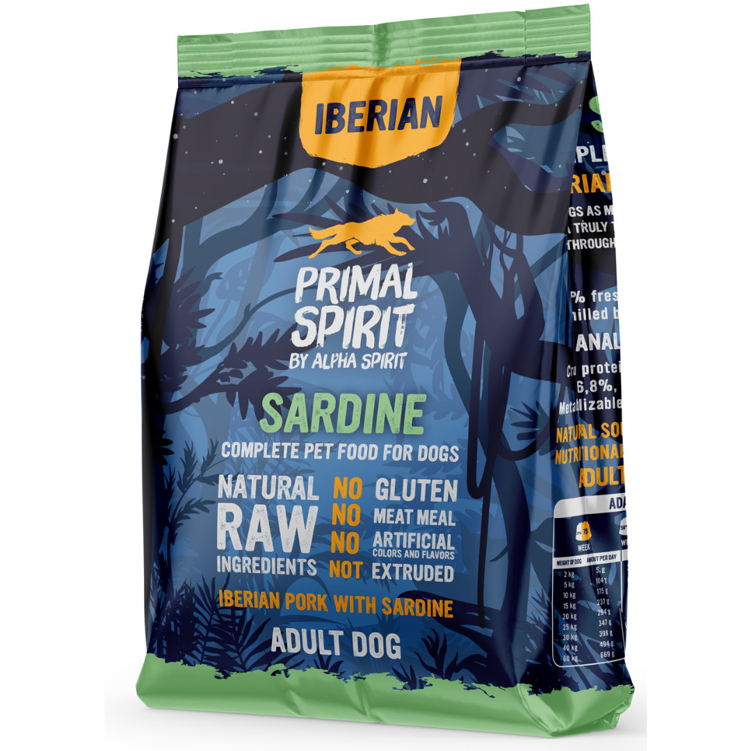 PRIMAL SPIRIT Iberian Sardine – polomokré krmivo pro psy – 1 kg - foto 1