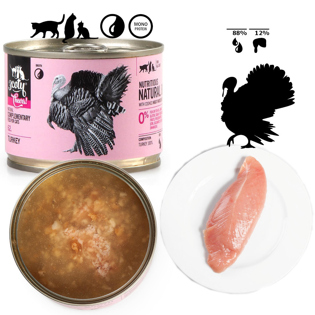 3COTY Cheers! 62. Turkey - mokré krmivo pro kočky - 160g - foto 2