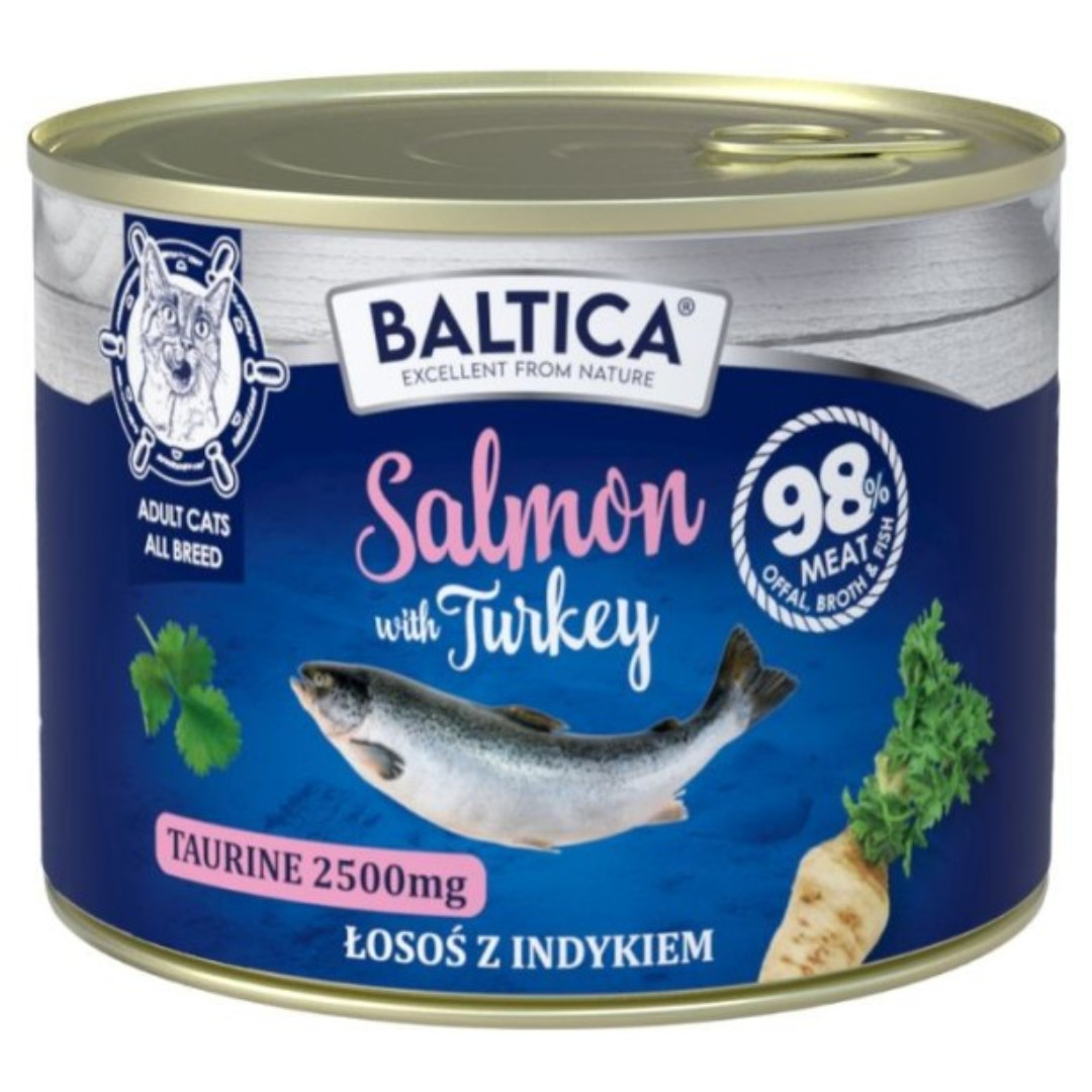 BALTICA Excellent Salmon with turkey - mokré krmivo pro kočky - 185g - foto 1
