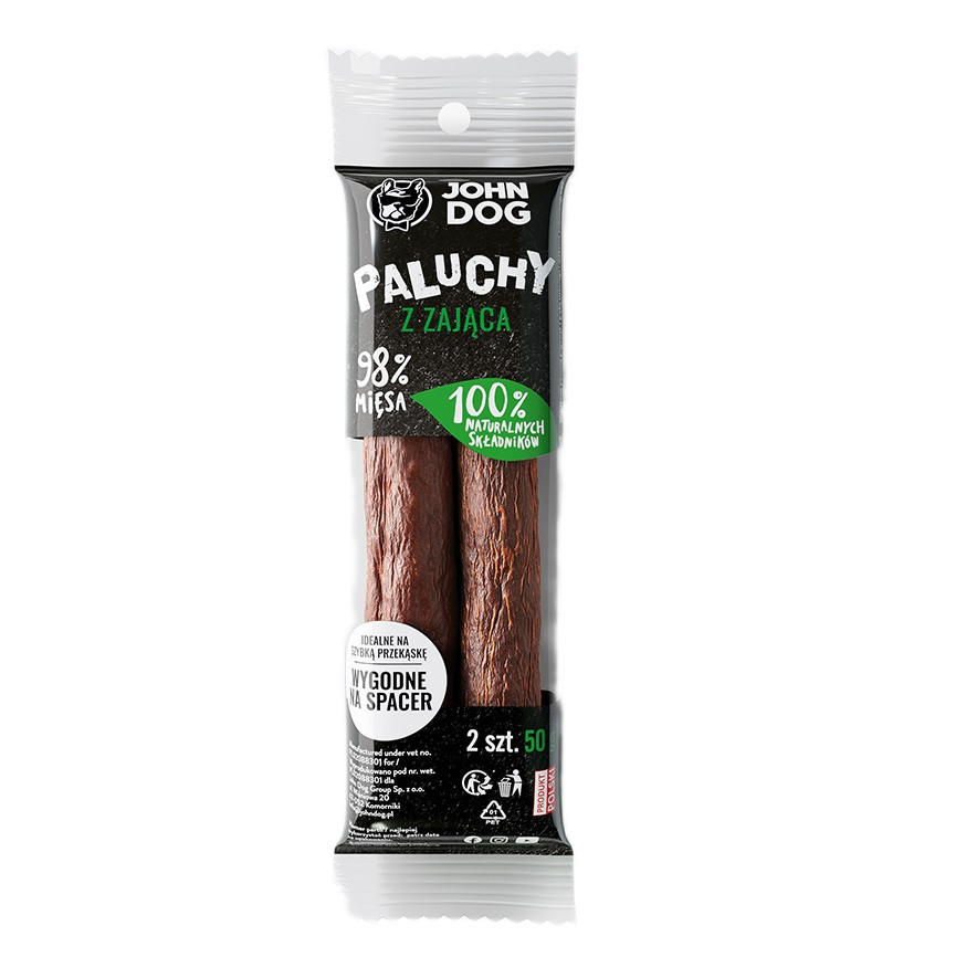 JOHN DOG Hare sticks - pamlsek pro psa - 50g - foto 1