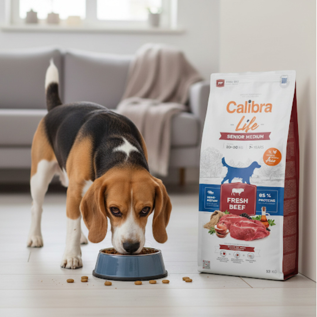 CALIBRA Life Senior Medium Fresh Beef - suché krmivo pro psy - 12kg - foto 2
