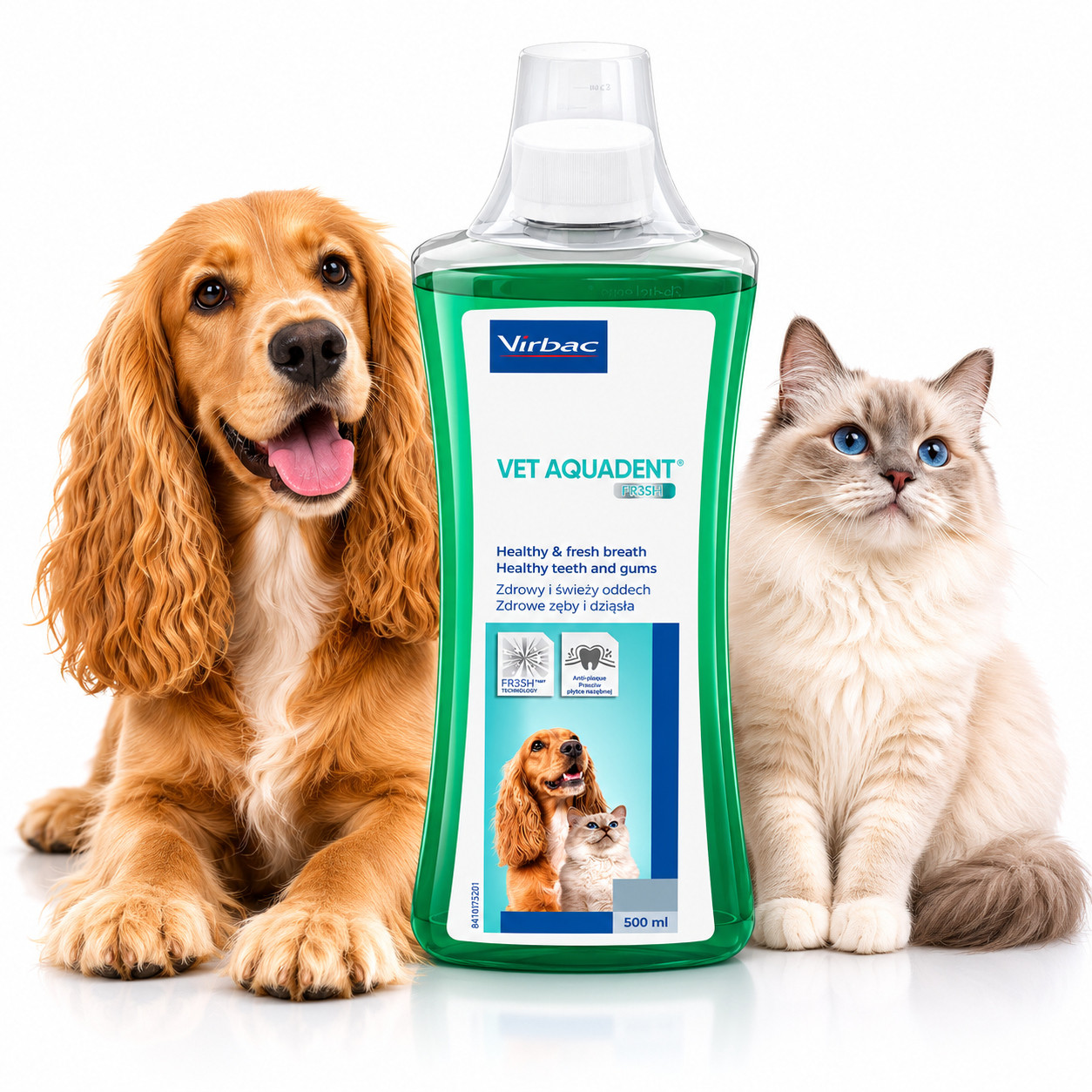 VIRBAC Vet Aquadent FR3SH - roztok pro hygienu dutiny ústní u psů a koček – 500ml - foto 4
