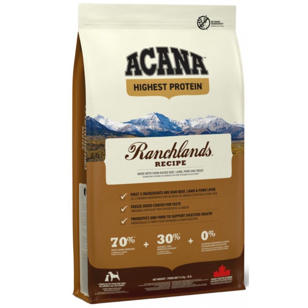 ACANA Highest Protein Ranchlands - suché krmivo pro psy - 11,4kg - foto 1