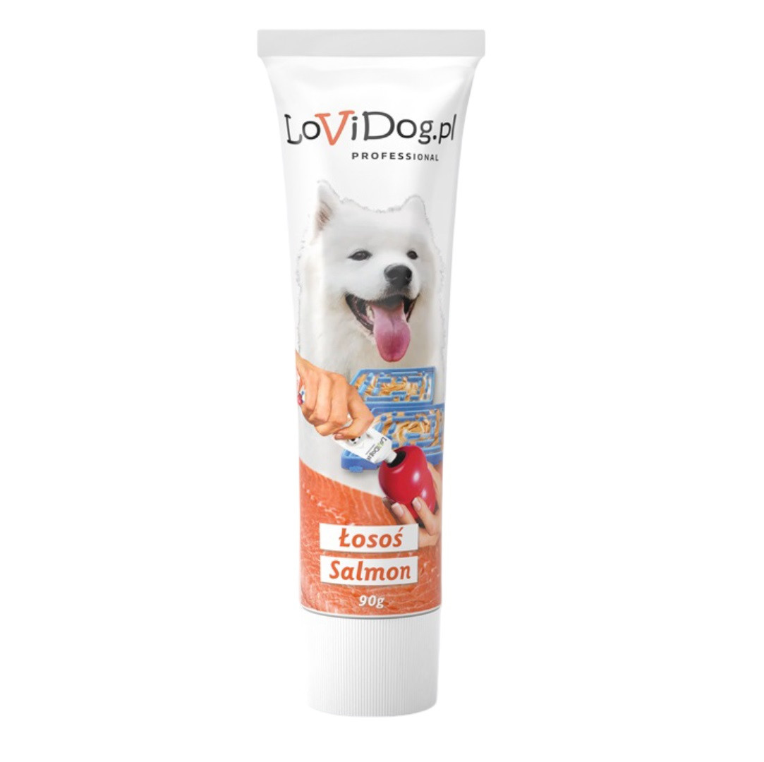 LOVIDOG Pasta s lososem – pamlsek pro psa – 2x90g - foto 1