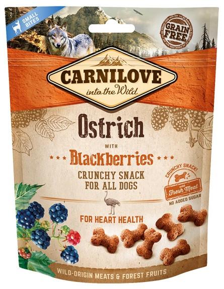 CARNILOVE Fresh Crunchy Ostrich s ostružinami - pamlsek pro psy - 200 g - foto 1