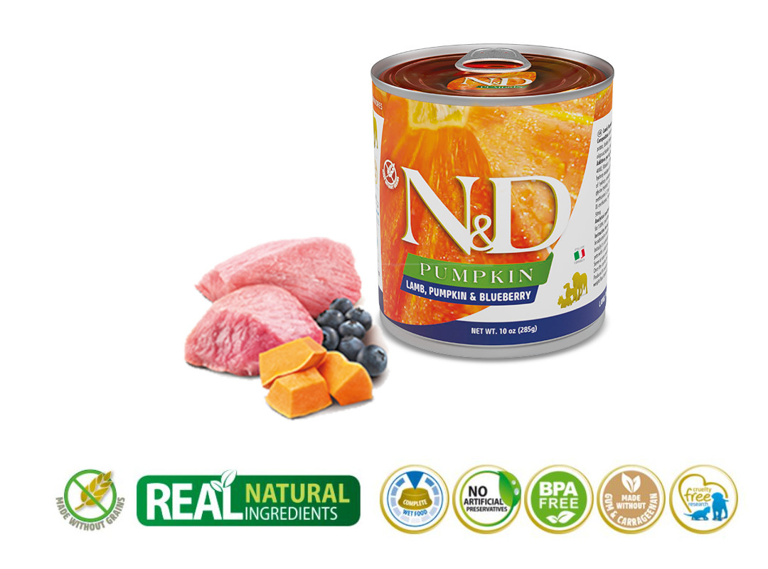 Mokré krmivo pro psy - FARMINA N&D DOG LAMB&PUMPKIN&BLUEBERRY ADULT 285g - foto 1