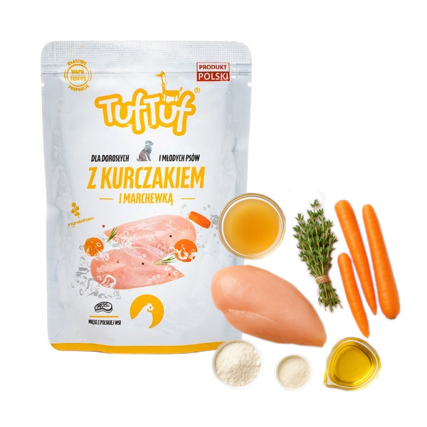 TUF TUF with chicken and carrot - vlhké krmivo pro psy - 300g - foto 3