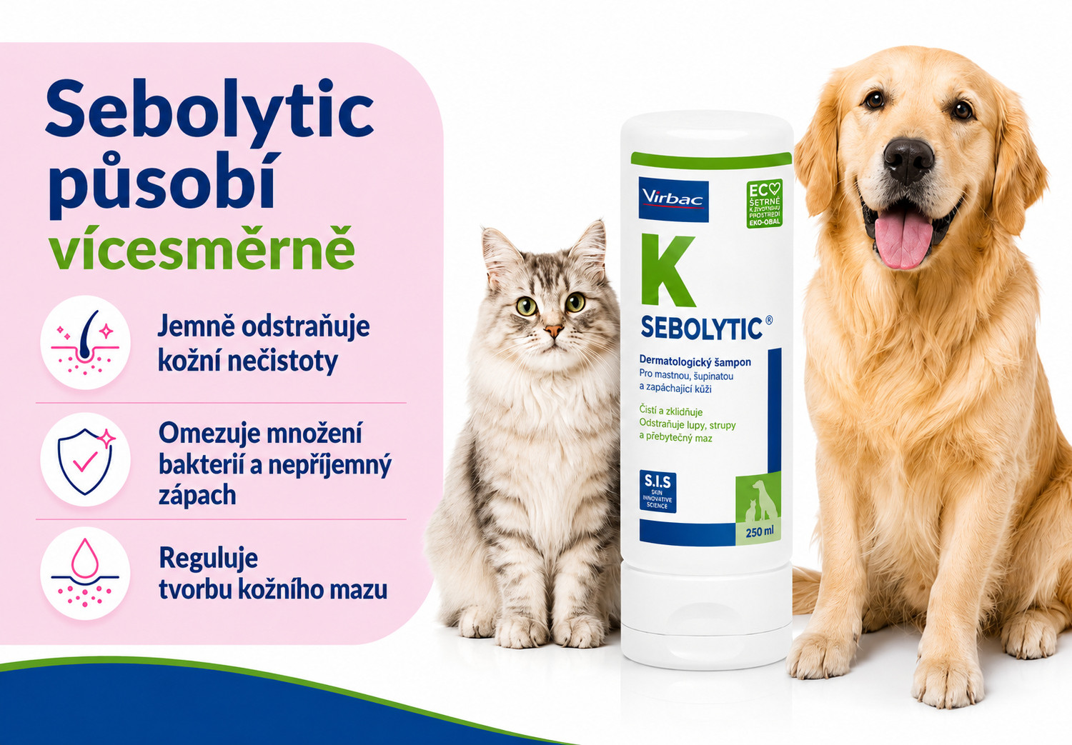 VIRBAC Sebolytic - šampon pro psy a kočky - 250 ml - foto 1