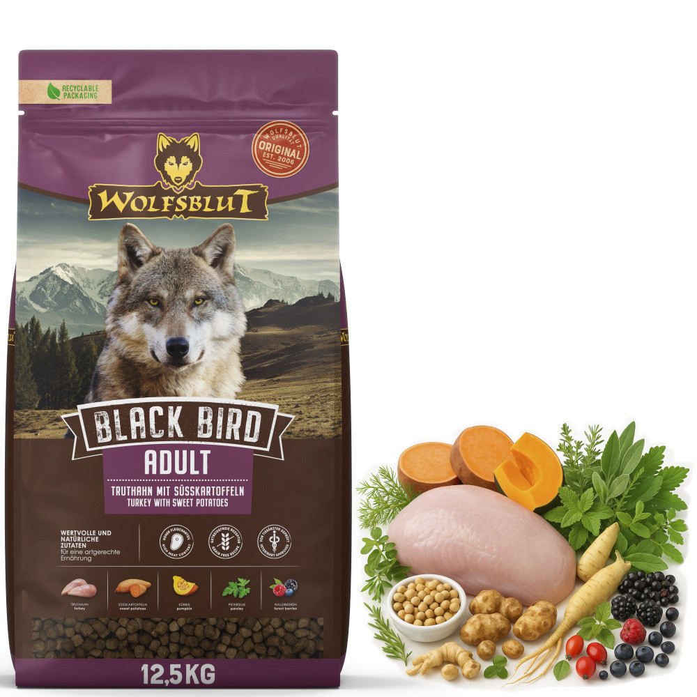 WOLFSBLUT Black Bird Turkey - suché krmivo pro psy - 12,5kg - foto 5