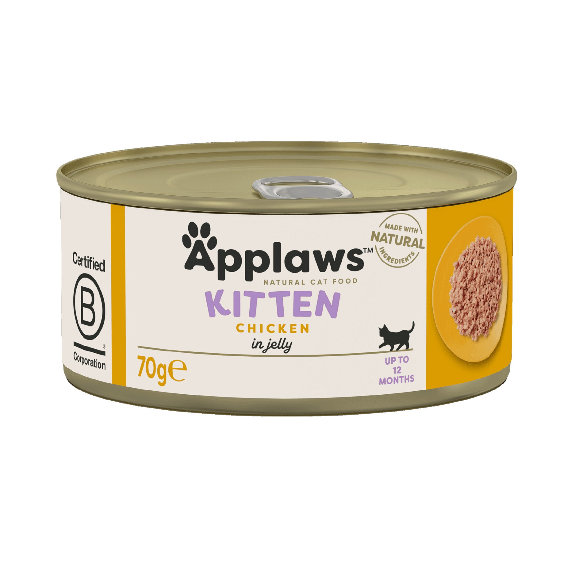APPLAWS Kitten Chicken in jelly - mokré krmivo pro kočky - 6x70g - foto 1