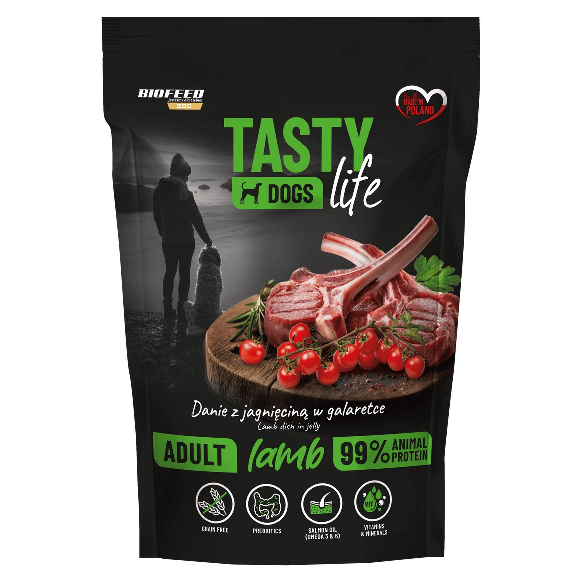 BIOFEED Tasty Dogs Life Lamb - vlhké krmivo pro psy - 500g - foto 2