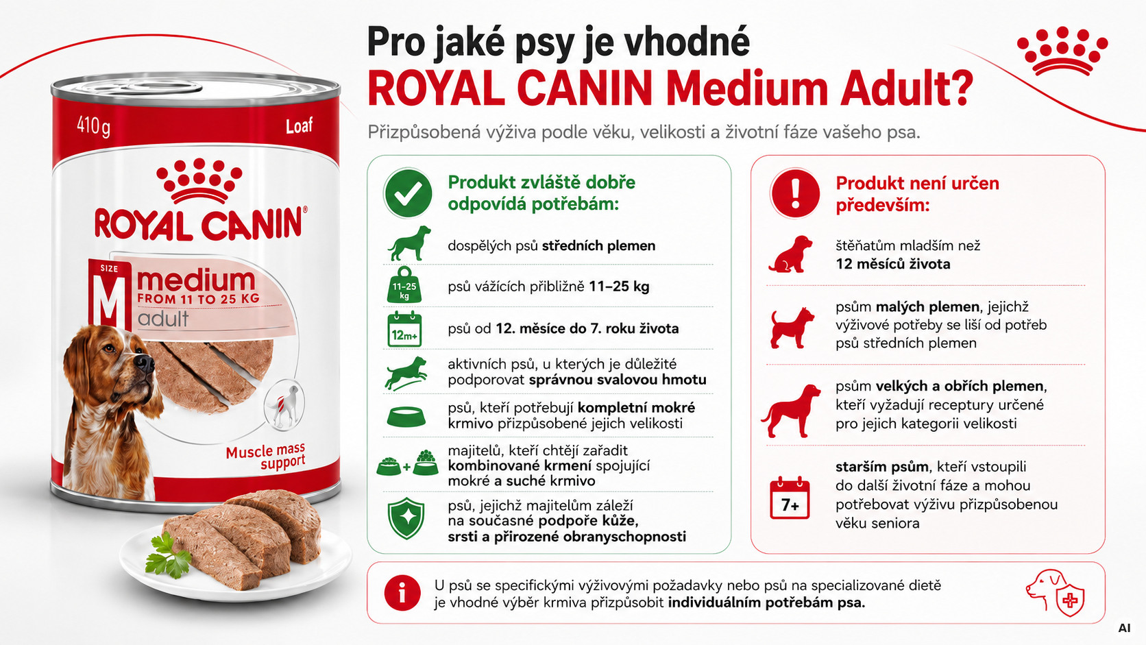 ROYAL CANIN Medium Adult mokré krmivo, paštika pro dospělé psy středních plemen. - foto 2