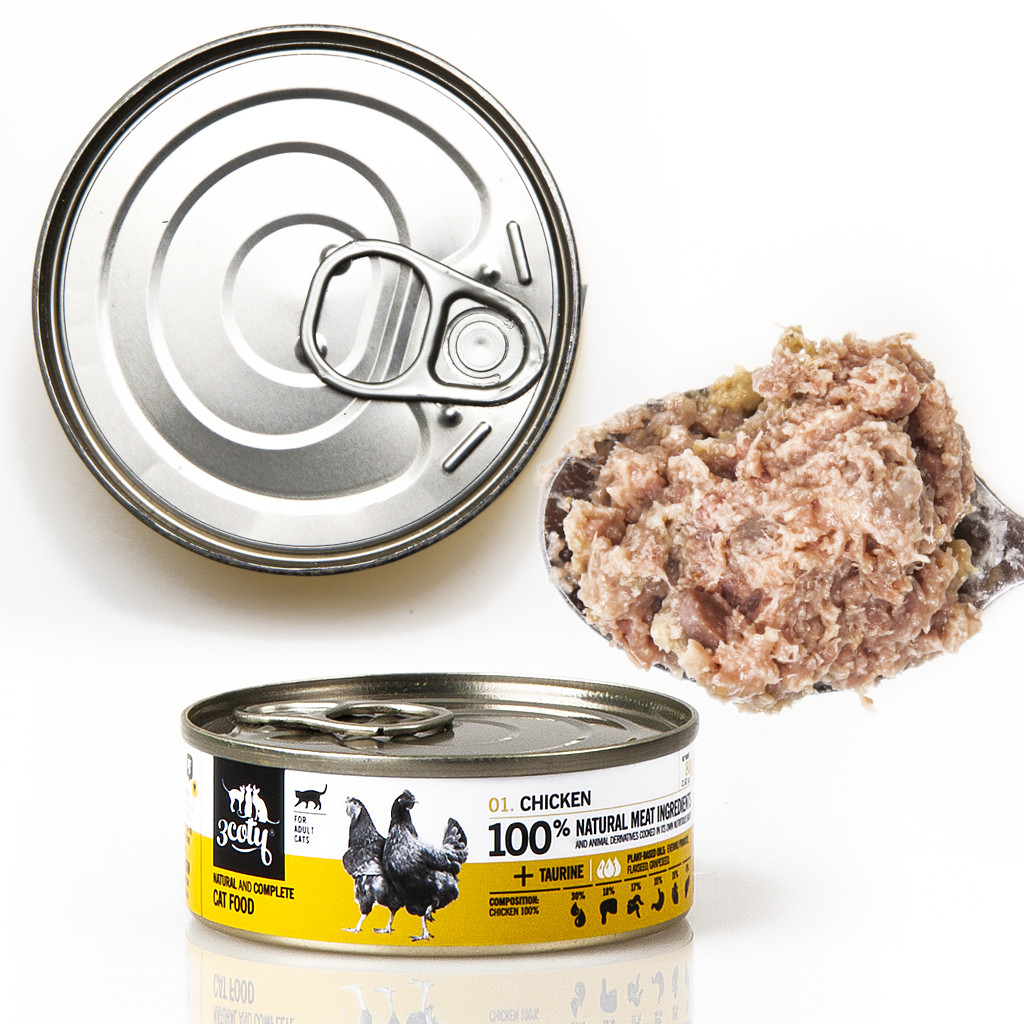 3COTY Chicken - mokré krmivo pro kočky - 80g - foto 3